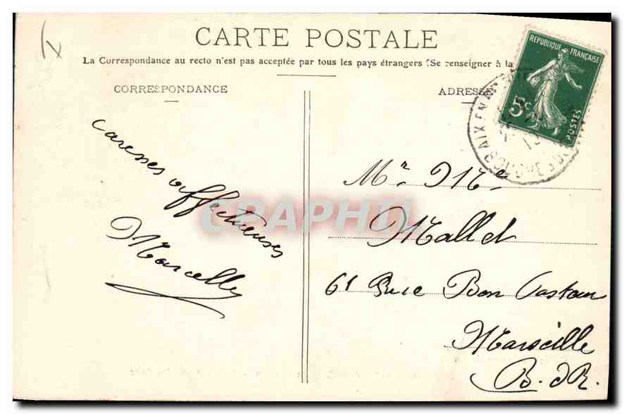 Aix-en-Provence — Le Muséum — Boulevard du Roi René — Collection Jaussaud, n°127 — Verso