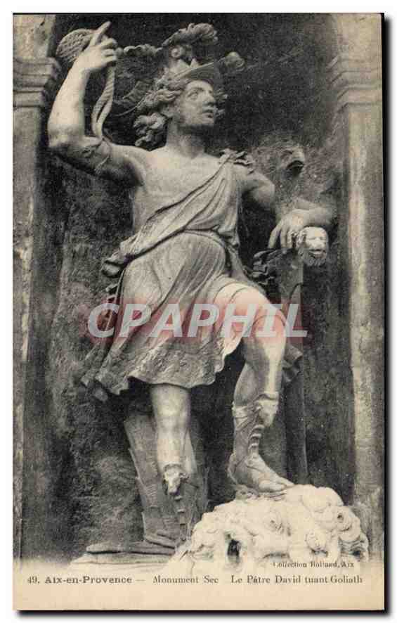 Aix-en-Provence — Monument Sec — Le Pâtre David tuant Goliath — Collection Bolliaud, Aix