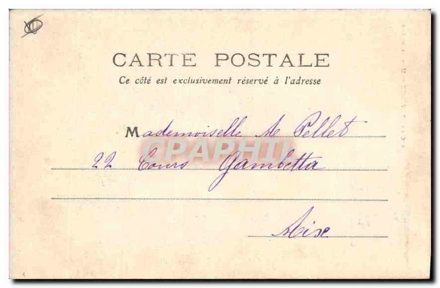 CPA Aix en Provence Monument Sec  — Rückseite