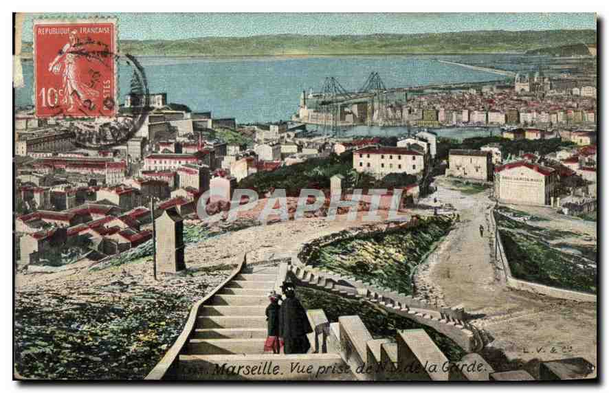 CPA Marseille Vue prise de ND de la Garde 