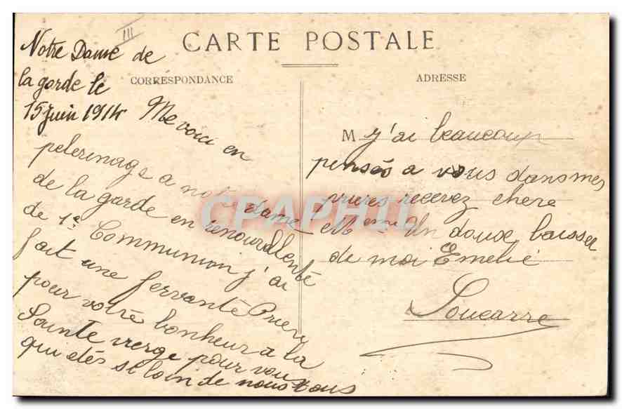 N.-D. della Guardia — Portico della Basilica — Edizione Speciale della Basilica — Verso