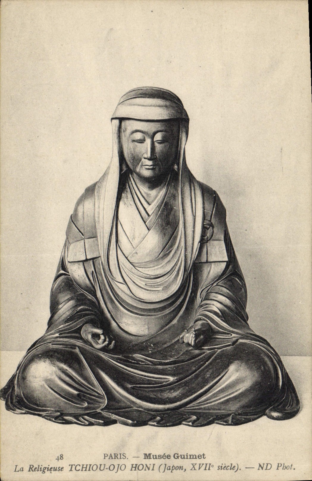 CPA Paris Musee Guimet La Religieuse Tchiou Ojo Honi Japon
