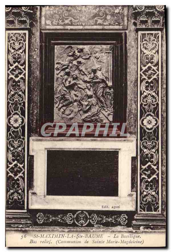CPA St Maximin La Ste Baume La Basilique Bas relief 