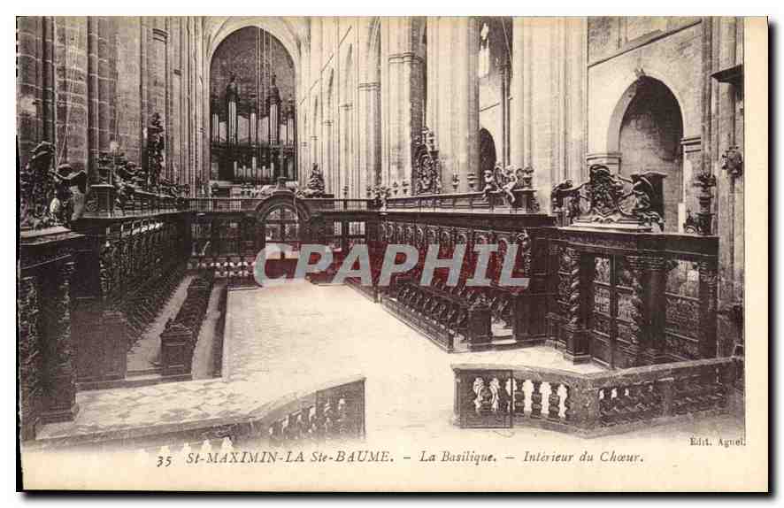 CPA St Maximin La Ste Baume La Basilique Interieur du Choeur 
