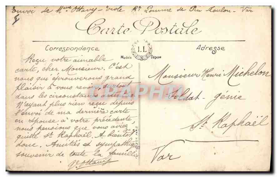 Cap Brun — Rochert de Sainte-Marguerite — LL — Verso
