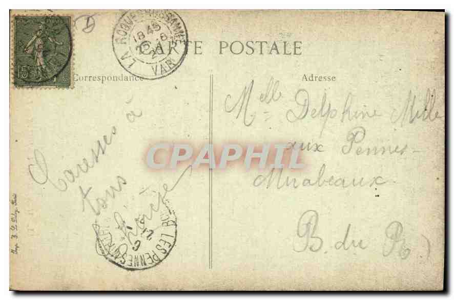 CPA Montrieux Le Jeune Le Gapeau  — Rückseite
