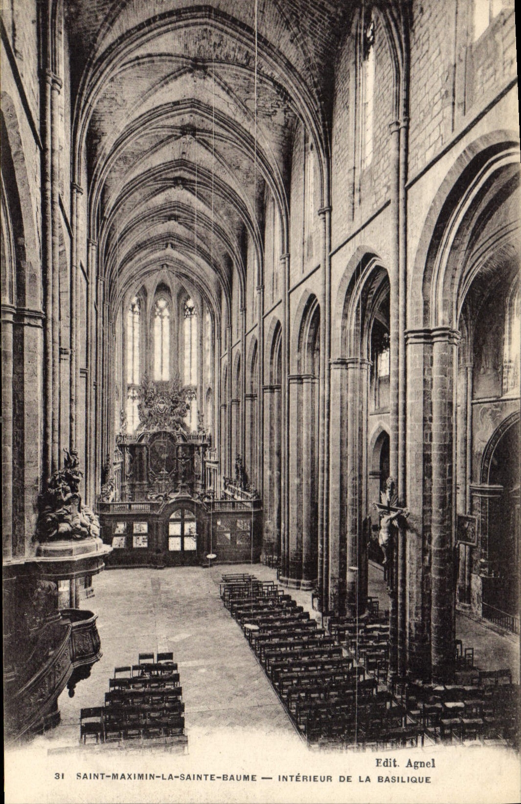 CPA Saint Maximin La Sainte Baume Interieur de la Basilique 