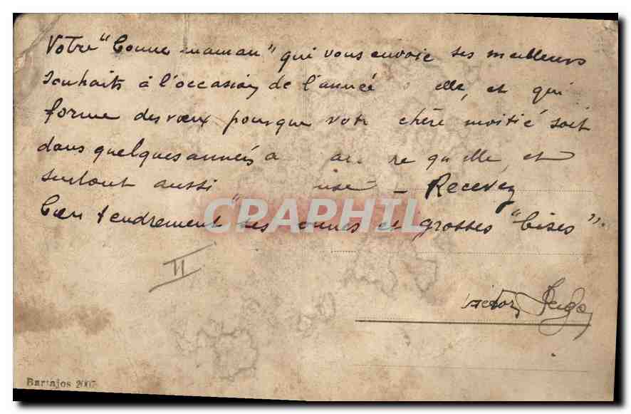 CPA Femme Grand mere — Verso