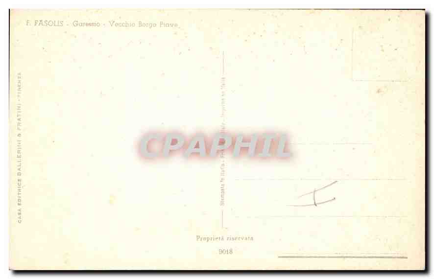 CPA F Fasolis Garessio Vocchio Borgo Ptave  — Verso