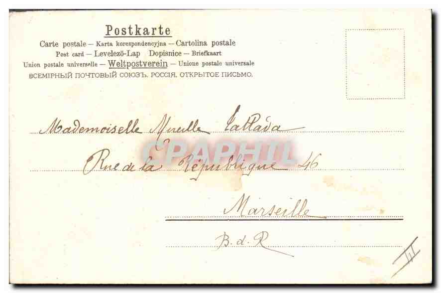 CPA Femme — Verso