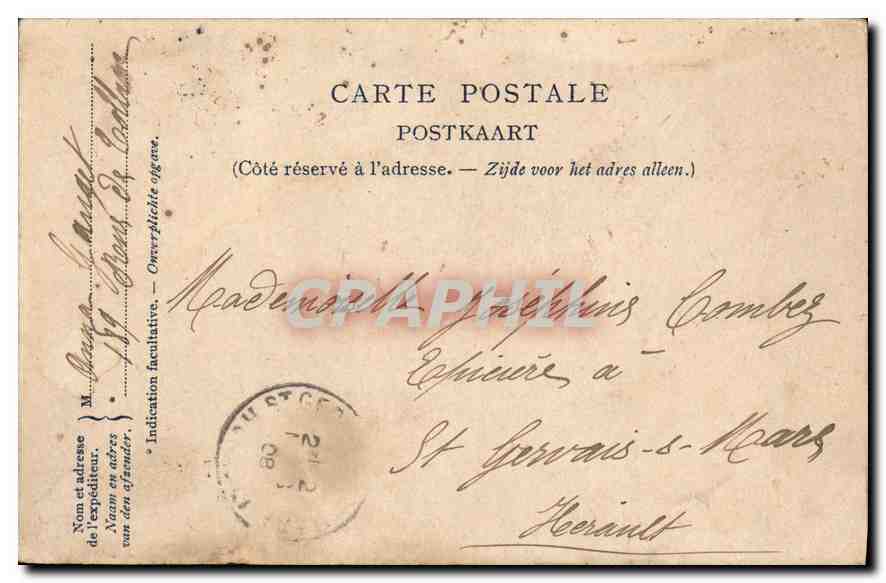 CPA Blankenberghe La Digue et le Casino  — Rückseite