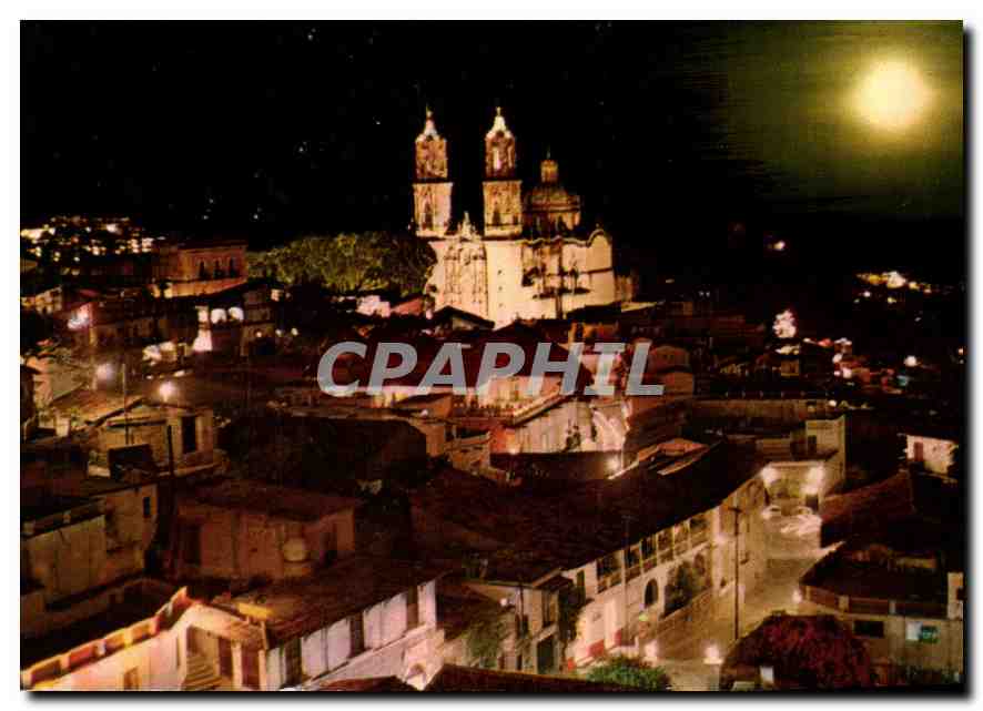 CPA Bonita Vista Nocturna de Taxo Gro Mexico 