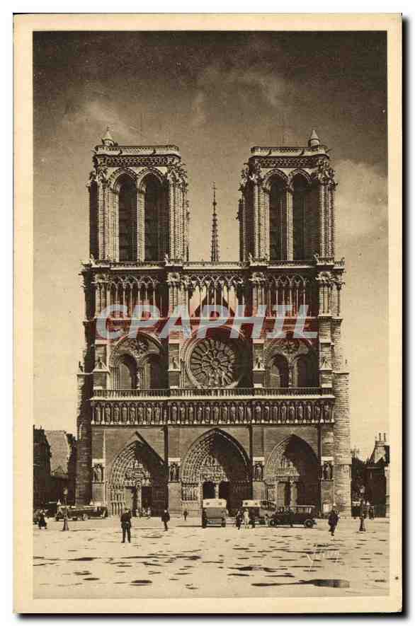 CPA Paris Notre Dame facade 