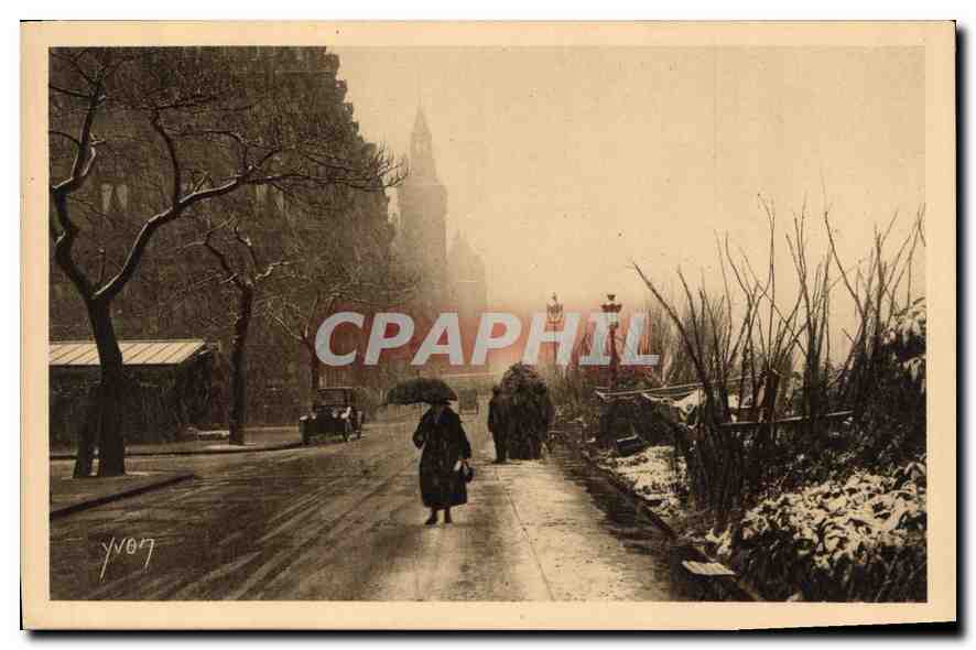 CPA Paris Le Quai aux Fleurs sous la neige 