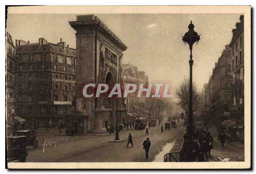 CPA Paris La Porte Saint Denis et les Grands Boulevards 