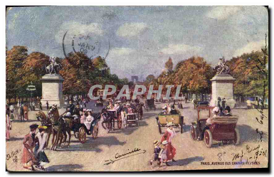 CPA Paris Avenue des Champs Elysees 