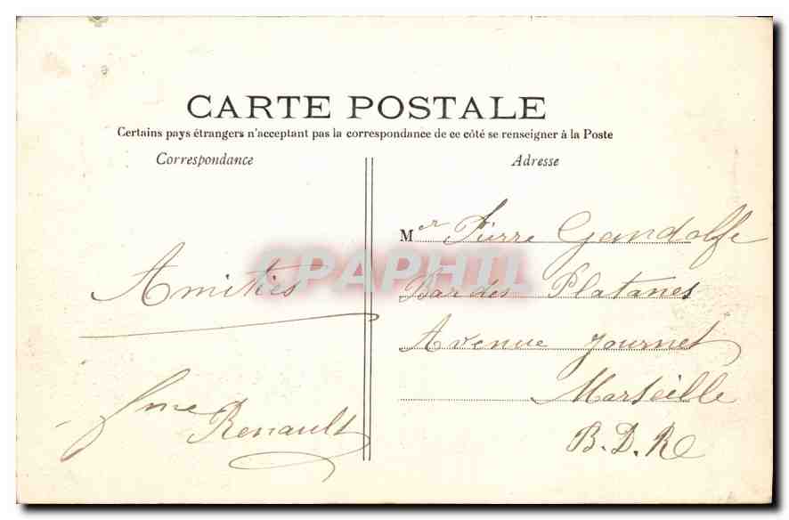 CPA Paris Parc Monceau La colonnade — Rückseite