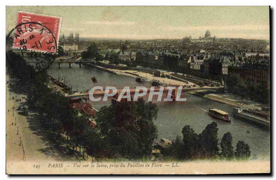 CPA Paris Vue sur la Seine prise du Pavillon de Flore 