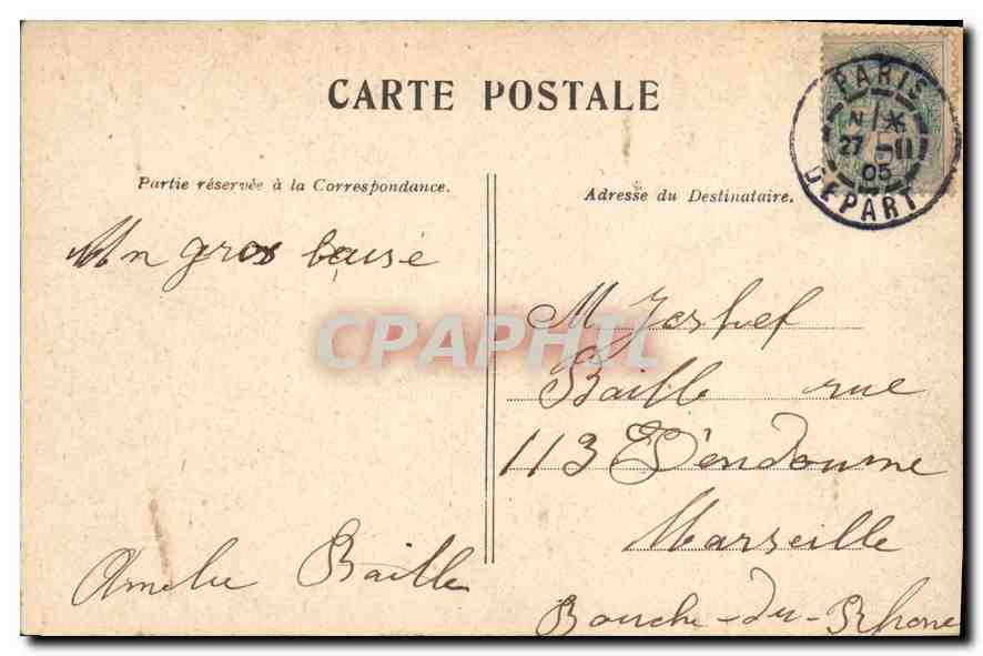 CPA Paris Boulevard de la Madeleine  — Verso