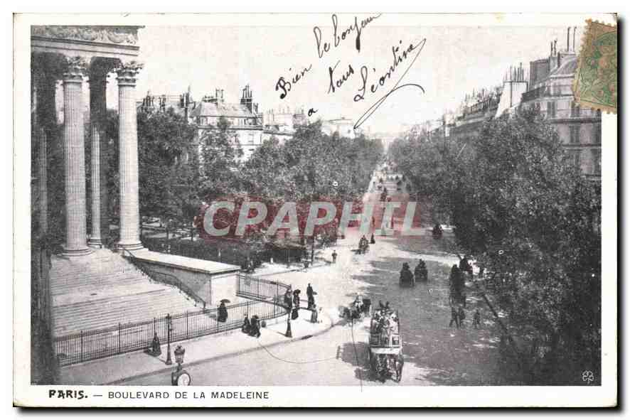 CPA Paris Boulevard de la Madeleine 