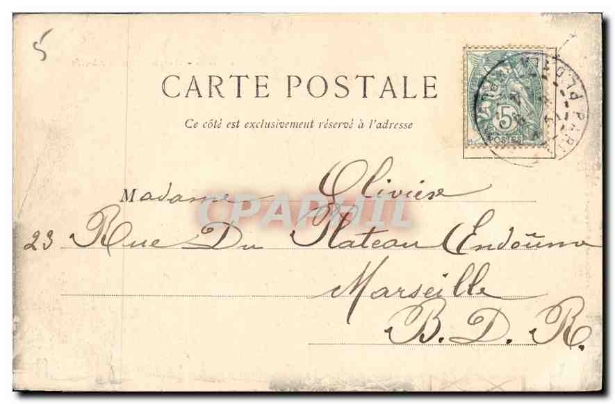 CPA Paris Notre Dame l'Abside  — Verso