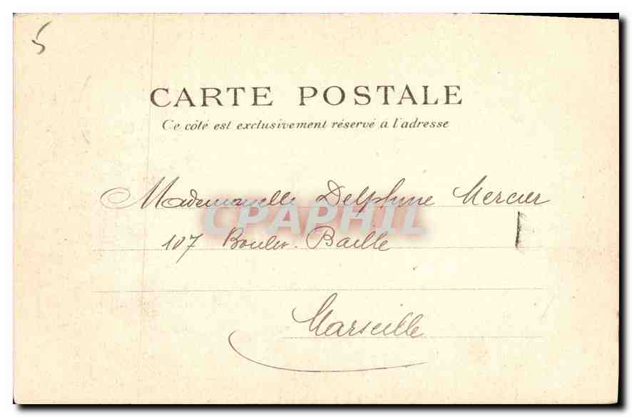 CPA Paris le Palais de Justice  — Verso