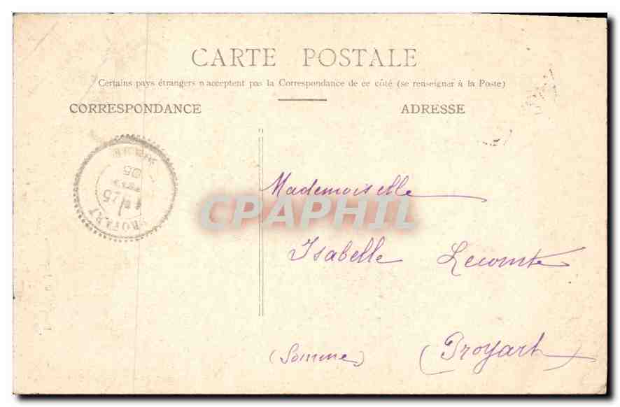 CPA Paris sur le Lac Daumesnil  — Rückseite