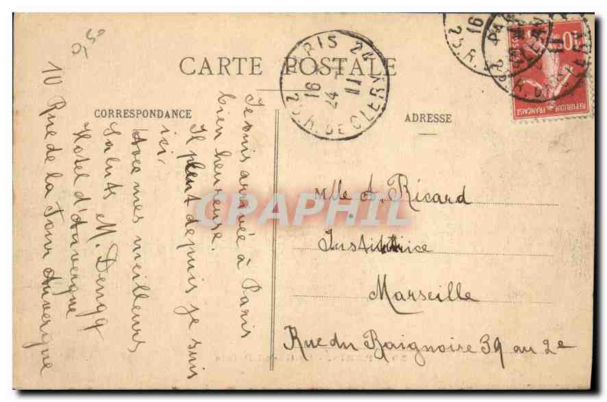 CPA Paris le Grand Palais  — Verso