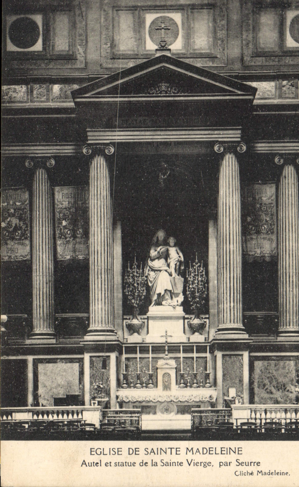 CPA Eglise de Sainte Madeleine Autel et statue de la Sainte Vierge par Seurre 
