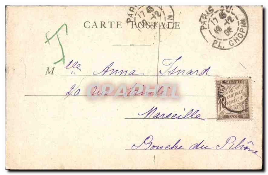 CPA Paris la Madeleine  — Rückseite