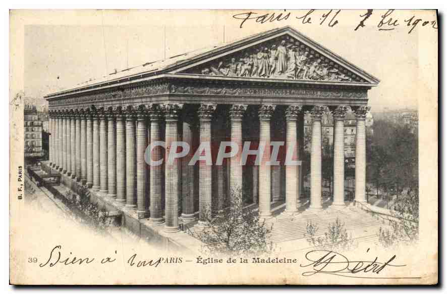CPA Paris Eglise de la Madeleine 