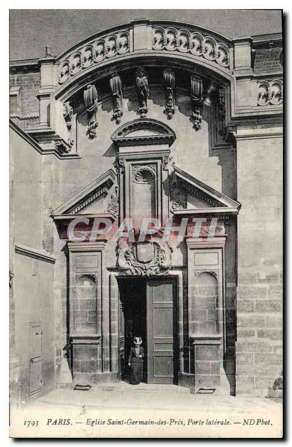 CPA Paris Eglise Saint Germain des Pres Porte Laterale 