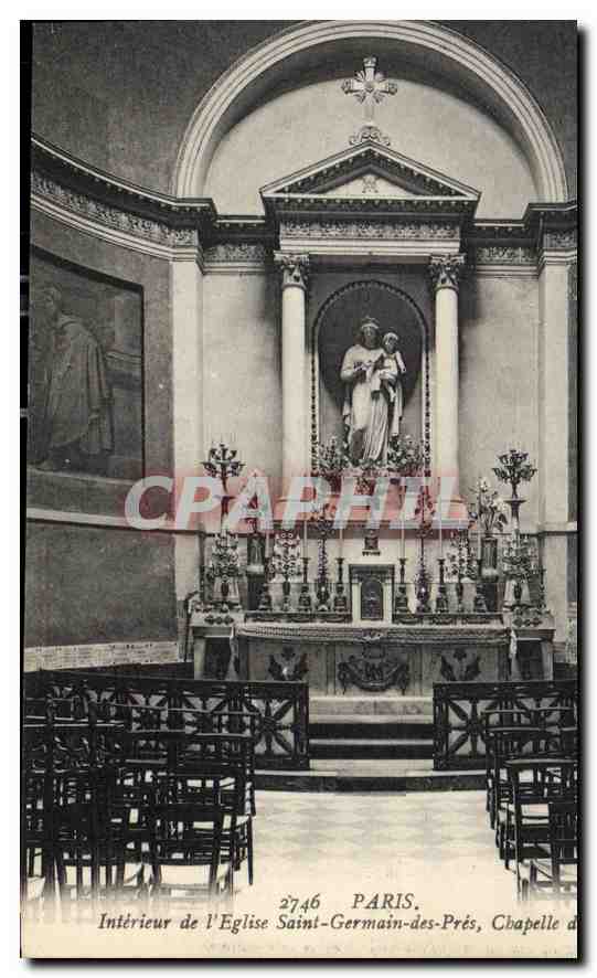 CPA Paris Interieur de l'eglise Saint Germain des Pres Chapelle 