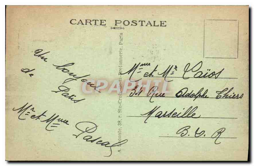 CPA Paris la Chambre des Deputes  — Rückseite