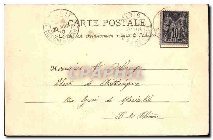 CPA Paris Colonne de la Bastille  — Rückseite