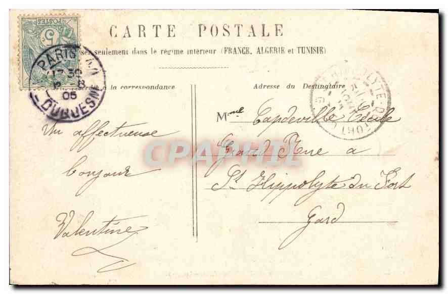 CPA Paris Fontaine de Medicis Luxembourg  — Rückseite