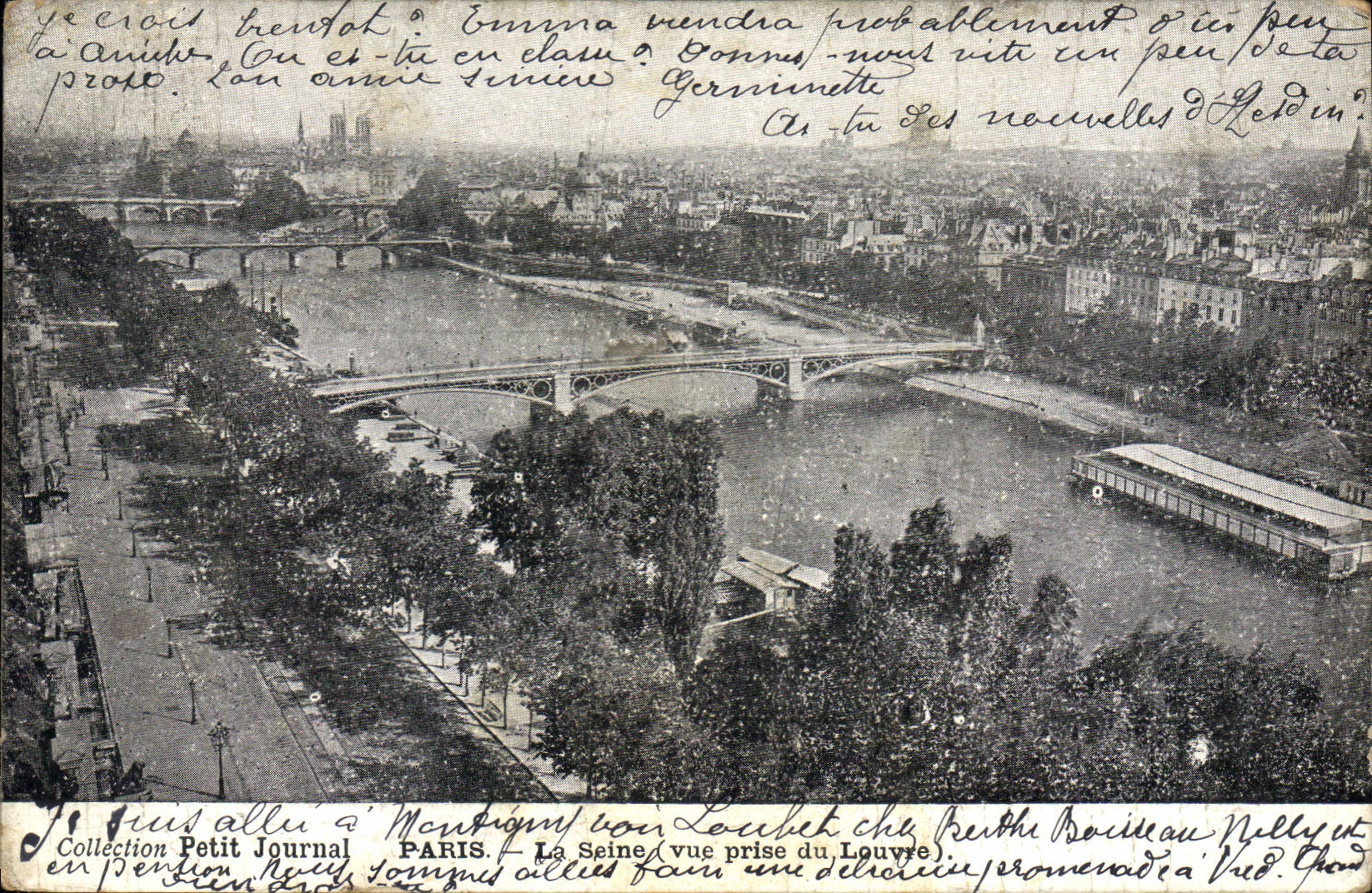CPA Collection de petit Journal Paris la Seine vue prise du Louvre 