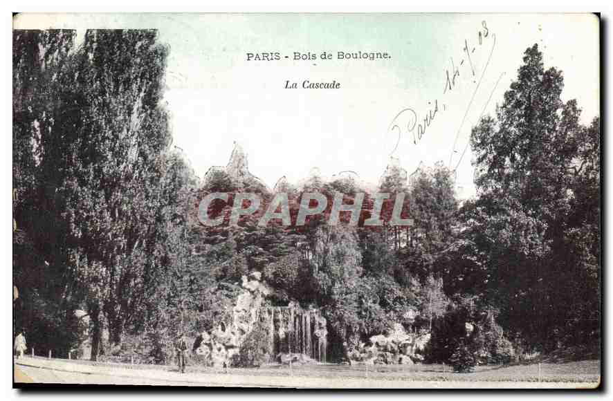 CPA Paris Bois de Boulogne la Cascade 