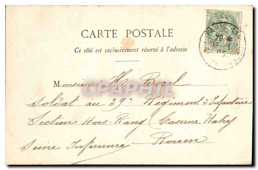 CPA Paris un Coin du Parc Montsouris  — Rückseite