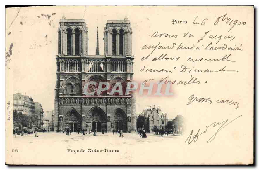 CPA Paris Facade Notre Dame 
