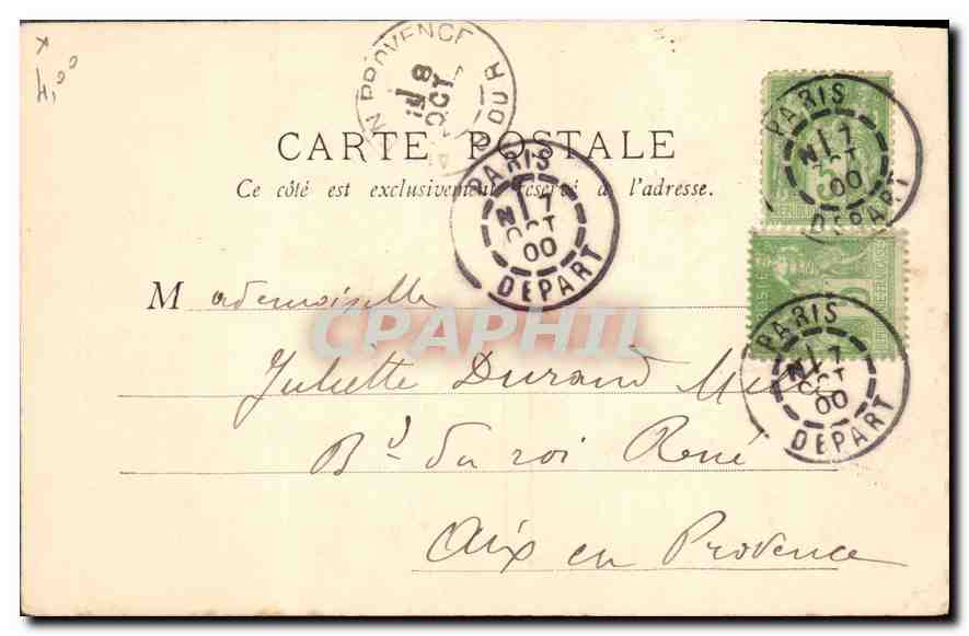 CPA Paris Facade Notre Dame  — Verso