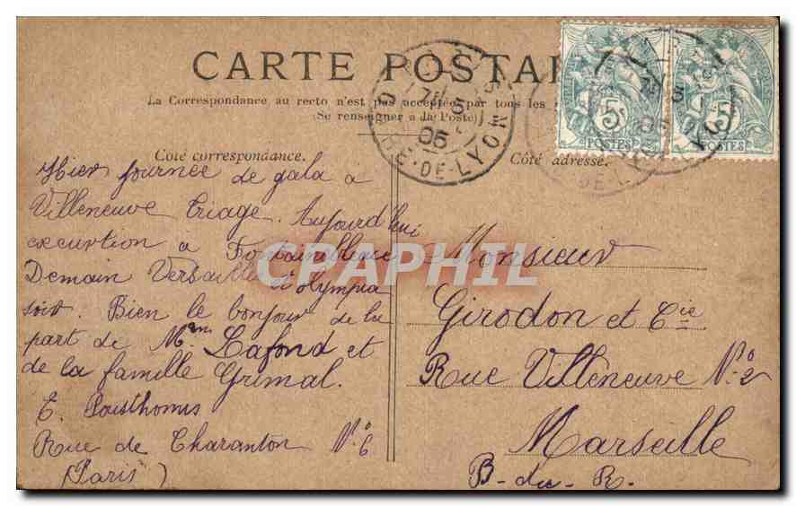 CPA Paris Jardin des Tuileries  — Rückseite