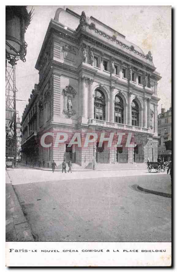 CPA Paris le Nouvel Opera Comique et la Place Boieldieu 
