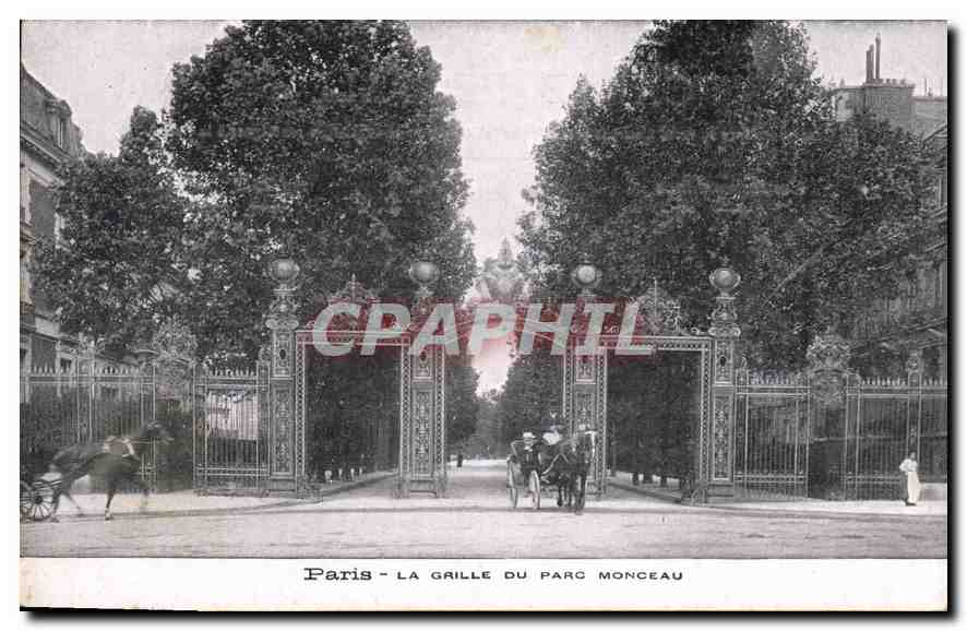 CPA Paris la Grille du Parc Monceau 