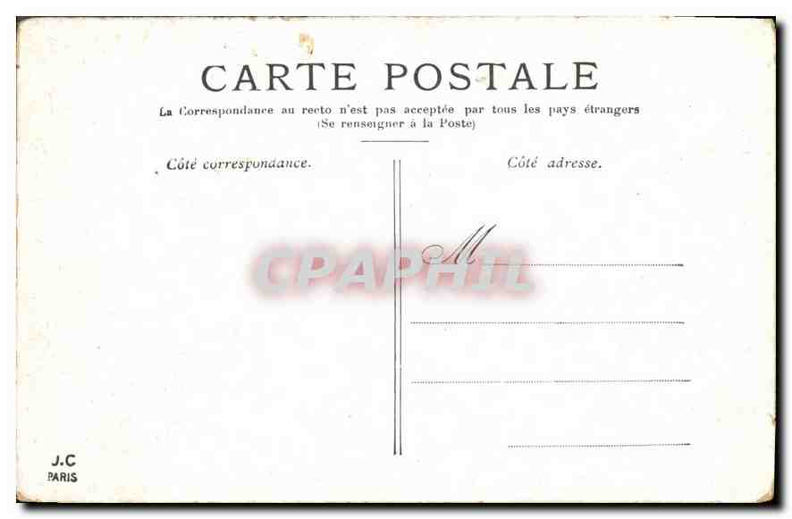 CPA Paris L'Arc de Triomphe de l'Etoile  — Rückseite