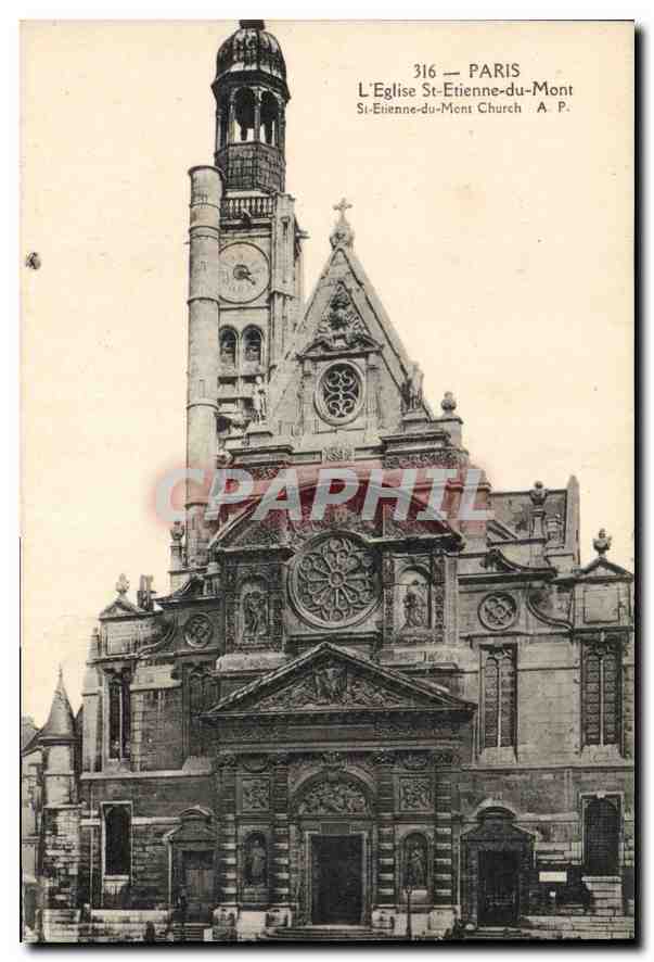 CPA Paris l'eglise St Etienne du Mont 