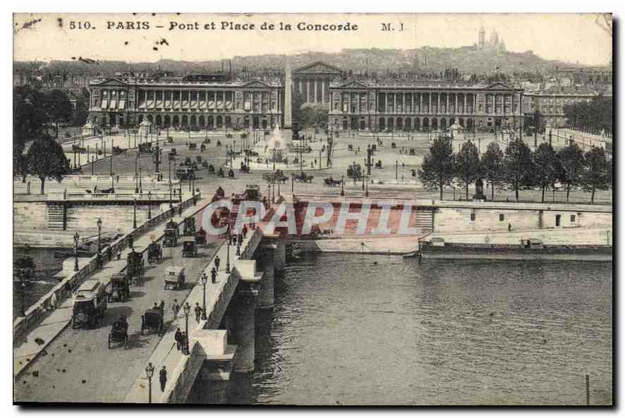 CPA Paris Pont et Place de la Concorde 