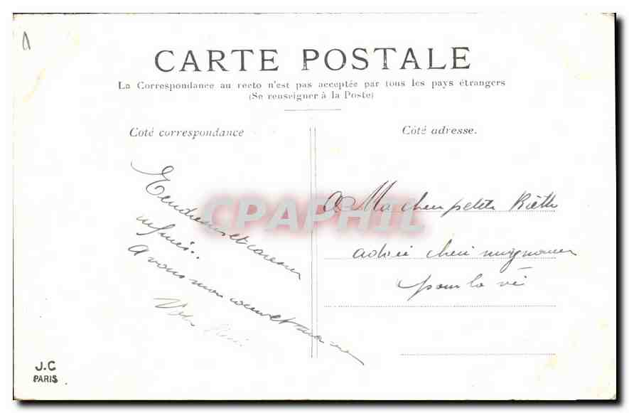 CPA Paris le Grand Palais Champs Elysees  — Rückseite