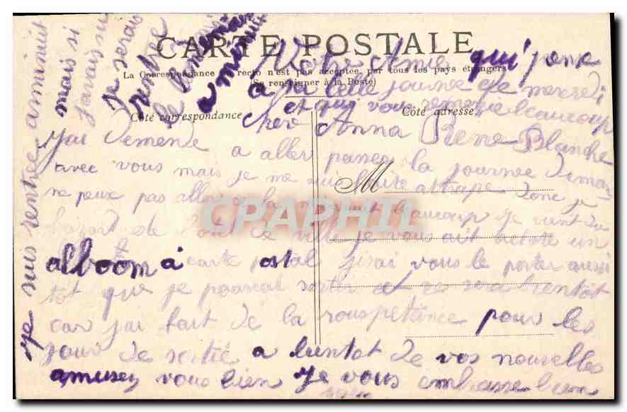CPA Paris la Porte Saint Martin  — Verso