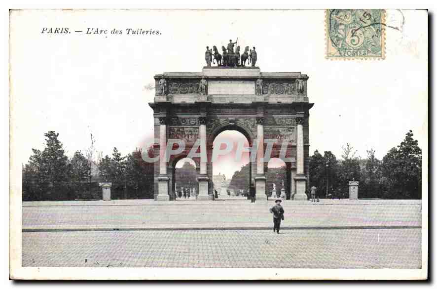 CPA Paris l'Arc des Tuileries 